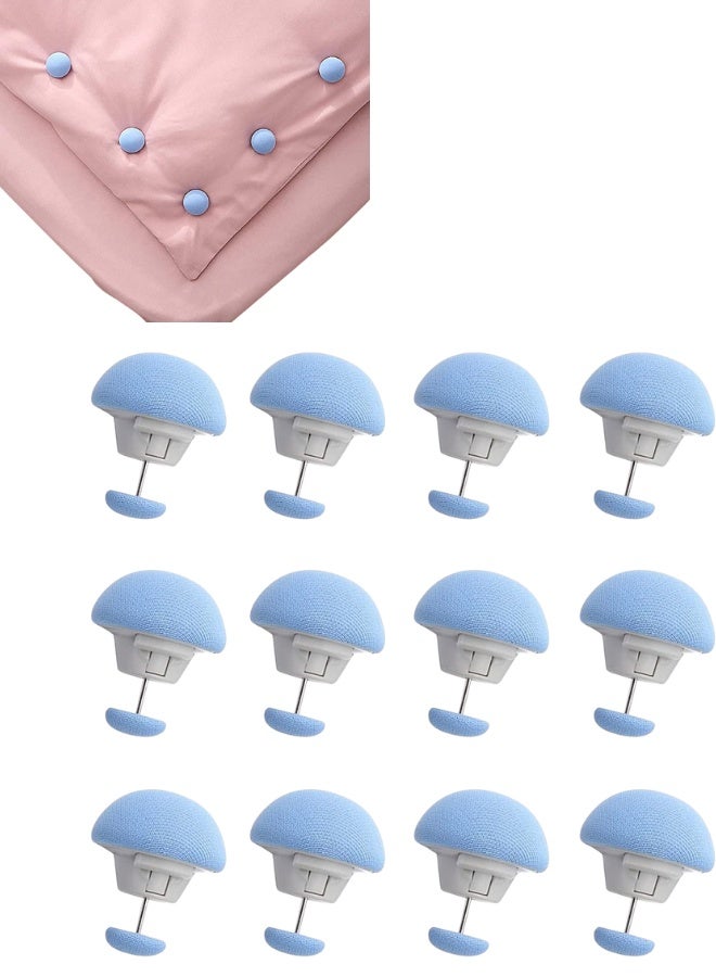 Heavy-Duty Double-Sided Plastic Fasteners to Fix Duvets Inside Covers, Secure Pillows and Curtains, Prevent Slippage, Practical Home and Bedroom Accessory-12 Duvet Clips Set - Image 1